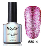 FairyGlo Neon Color Nail Polish 10ML Bling Glitter Semi Permanent Polish Soak Off GelLak Hybird Varnish Holographic Shilak