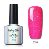 FairyGlo Neon Color Nail Polish 10ML Bling Glitter Semi Permanent Polish Soak Off GelLak Hybird Varnish Holographic Shilak