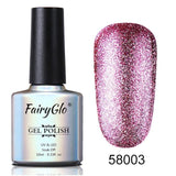 FairyGlo Neon Color Nail Polish 10ML Bling Glitter Semi Permanent Polish Soak Off GelLak Hybird Varnish Holographic Shilak