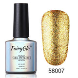 FairyGlo Neon Color Nail Polish 10ML Bling Glitter Semi Permanent Polish Soak Off GelLak Hybird Varnish Holographic Shilak