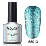 FairyGlo Neon Color Nail Polish 10ML Bling Glitter Semi Permanent Polish Soak Off GelLak Hybird Varnish Holographic Shilak