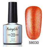 FairyGlo Neon Color Nail Polish 10ML Bling Glitter Semi Permanent Polish Soak Off GelLak Hybird Varnish Holographic Shilak