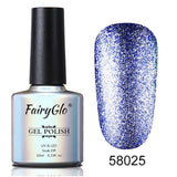FairyGlo Neon Color Nail Polish 10ML Bling Glitter Semi Permanent Polish Soak Off GelLak Hybird Varnish Holographic Shilak