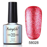 FairyGlo Neon Color Nail Polish 10ML Bling Glitter Semi Permanent Polish Soak Off GelLak Hybird Varnish Holographic Shilak