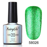 FairyGlo Neon Color Nail Polish 10ML Bling Glitter Semi Permanent Polish Soak Off GelLak Hybird Varnish Holographic Shilak