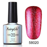 FairyGlo Neon Color Nail Polish 10ML Bling Glitter Semi Permanent Polish Soak Off GelLak Hybird Varnish Holographic Shilak
