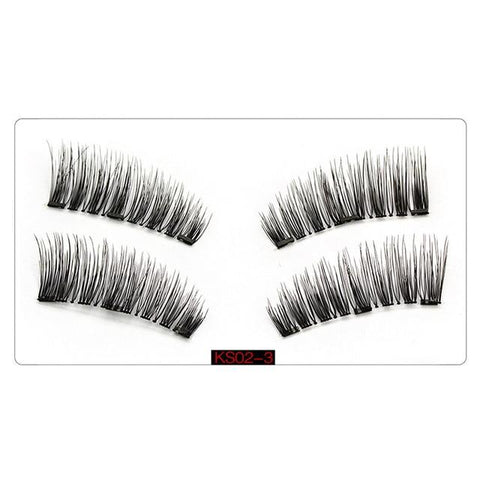 False Eyelashes Magnetic Natural 3 Magnets Set Natural Long Wearing Without Glue Long Lasting Multiple Magnetic Eyelashes