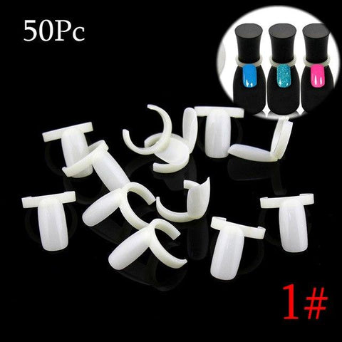 False Nail Tips Color Card Manicure Nail Art Practice Slice Board Pink Clear White Buckle Ring DIY Nail Display Tools