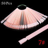 False Nail Tips Color Card Manicure Nail Art Practice Slice Board Pink Clear White Buckle Ring DIY Nail Display Tools
