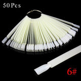 False Nail Tips Color Card Manicure Nail Art Practice Slice Board Pink Clear White Buckle Ring DIY Nail Display Tools