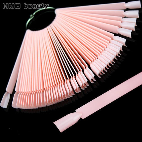 False Nail Tips Color Card Manicure Nail Art Practice Slice Board Pink Clear White Buckle Ring DIY Nail Display Tools