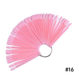 False Nail Tips Color Card Practice Display Tools Transparent White Buckle Ring Manicure Nail Art Tool