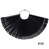 False Nail Tips Color Card Practice Display Tools Transparent White Buckle Ring Manicure Nail Art Tool