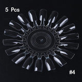 False Nail Tips Color Card Practice Display Tools Transparent White Buckle Ring Manicure Nail Art Tool