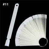 False Nail Tips Color Card Practice Display Tools Transparent White Buckle Ring Manicure Nail Art Tool