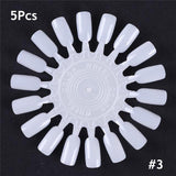 False Nail Tips Color Card Practice Display Tools Transparent White Buckle Ring Manicure Nail Art Tool