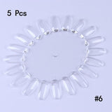 False Nail Tips Color Card Practice Display Tools Transparent White Buckle Ring Manicure Nail Art Tool