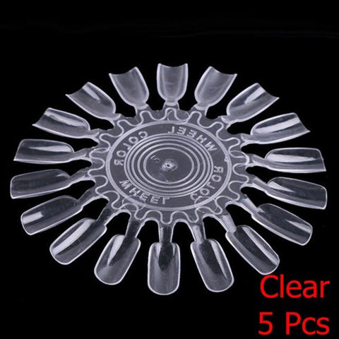 False Nail Tips fan Nature Clear Black 12/24/32/50 pcs/set Finger Full Card Nail Art Display Practice Polish all for Manicure