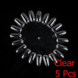 False Nail Tips fan Nature Clear Black 12/24/32/50 pcs/set Finger Full Card Nail Art Display Practice Polish all for Manicure