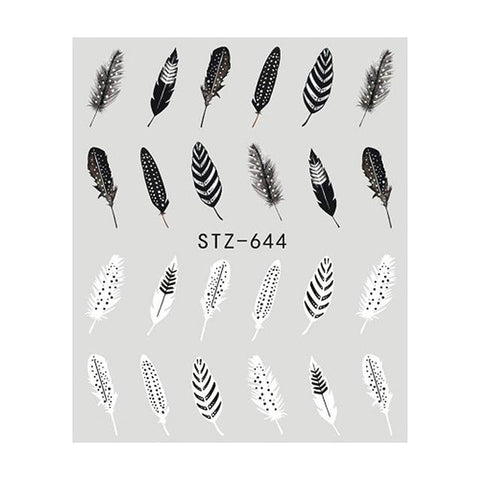 Fashion 1Sheets Black Animal Cartoon Nail Decals DIY Manicure Waterproof Hollow Designs  Nail Stickers