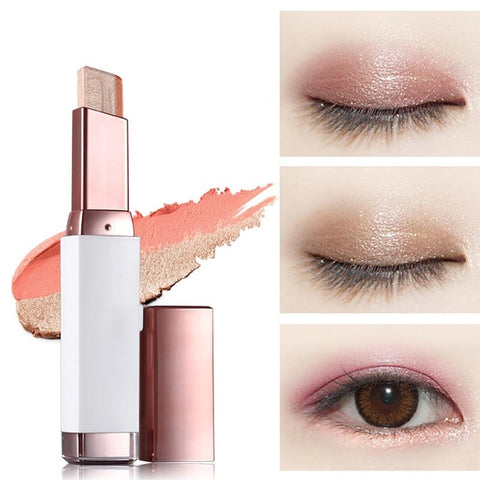 Fashion Eye Shadow Stick Double Color Gradient Eyes Makeup Cream Natural  Shimmer Glitter Eyeshadow Pencil HS11