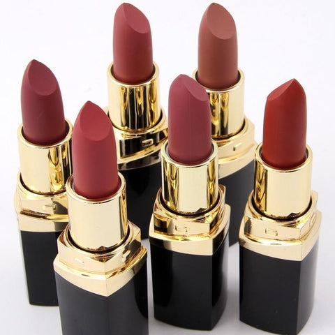 Fashion Matte Lipstick Lot Cosmetic Waterproof Long Lasting Pigment Velvet Miss Rose Brand Sexy Lip Matte Nude Lipstick Kits