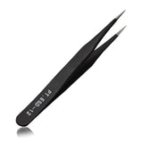 Fashion Nail Art Acrylic Gel Picking Tool Rhinestones Gem Decor Black Eyelash Tweezers DIY hand clip 1.0MM
