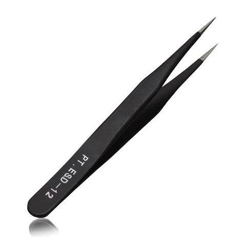 Fashion Nail Art Acrylic Gel Picking Tool Rhinestones Gem Decor Black Eyelash Tweezers DIY hand clip 1.0MM