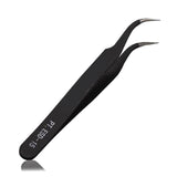Fashion Nail Art Acrylic Gel Picking Tool Rhinestones Gem Decor Black Eyelash Tweezers DIY hand clip 1.0MM
