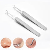 Fashion Stainless Effective Pimple  Blackheads Comedones Extractor Acne Elbow Needle Make Up Tools Acne Bending tweezers