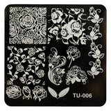 Featheringwomen 1pcs/lot DIY Rose Flowers Nail Art Image Stamp Stamping Plates Manicure Template P30 Apr18 F35 HW