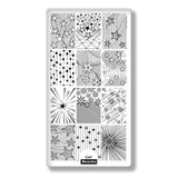 Flower Leaf Theme Rectangle Nail Art Stamp Template Image Plate Lace Grid Dot Pattern Nail Stamping Plate with White Pad C49