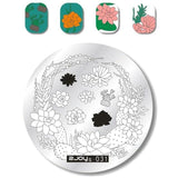 Flower Pattern Round Nail Art Stencil Moon Star Sky Image Nail Stamping Plates Manicure Template Stamp Tools