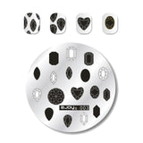 Flower Pattern Round Nail Art Stencil Moon Star Sky Image Nail Stamping Plates Manicure Template Stamp Tools