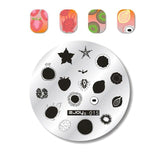 Flower Pattern Round Nail Art Stencil Moon Star Sky Image Nail Stamping Plates Manicure Template Stamp Tools