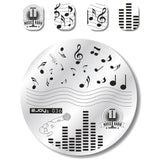 Flower Pattern Round Nail Art Stencil Moon Star Sky Image Nail Stamping Plates Manicure Template Stamp Tools