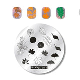 Flower Pattern Round Nail Art Stencil Moon Star Sky Image Nail Stamping Plates Manicure Template Stamp Tools