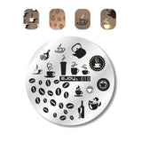 Flower Pattern Round Nail Art Stencil Moon Star Sky Image Nail Stamping Plates Manicure Template Stamp Tools