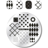 Flower Pattern Round Nail Art Stencil Moon Star Sky Image Nail Stamping Plates Manicure Template Stamp Tools