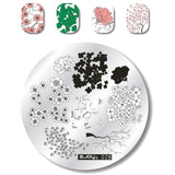 Flower Pattern Round Nail Art Stencil Moon Star Sky Image Nail Stamping Plates Manicure Template Stamp Tools