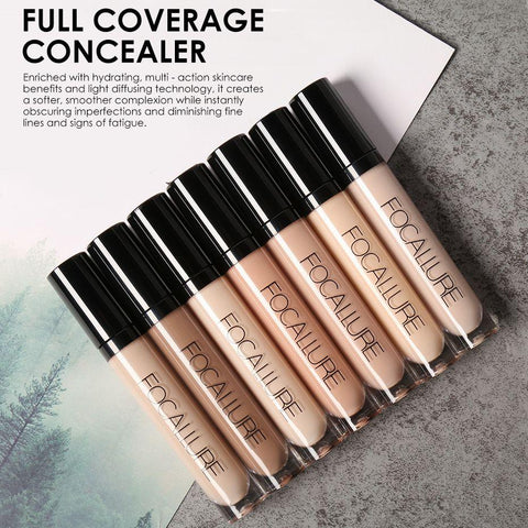 Focallure New Perfect Cover Face Concealer Cream 7 Colors Oil Control Face&Eyes Contouring Liquid Foundation Concealer Corrector