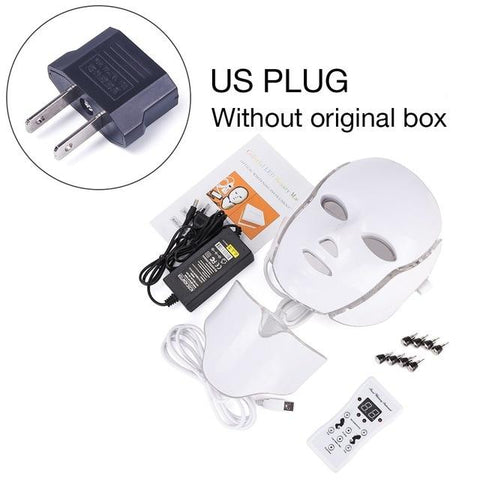 Foreverlily 7 Colors Led Facial Mask Led Korean Photon Therapy Face Mask Machine Light Therapy Acne Mask Neck Beauty Led Mask
