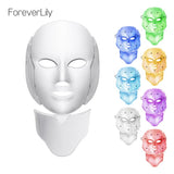 Foreverlily LED Light Photon Therapy Mask 7 Color Light Treatment Skin Rejuvenation Whitening Facial Beauty Daily Skin Care Mask