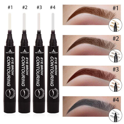 Four Head Micro-carving Liquid Eyebrow Tattoo Pen Tint Natural Long Lasting Tattoo Eyebrow Waterproof Eyebrow Pencil Makeup