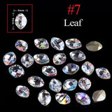 Full Beauty 10pcs Super Glitter Crystal Nail Gems Oval Waterdrop Diamond Shinny Stone Nail Art Rhinestone Manicure Tips CH069