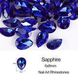 Full Beauty 10pcs Water drop Nail Rhinestones 6x8mm/7x10mm Crystal Glass Stones DIY Manicure Nail Art Decorations CH030