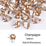 Full Beauty 10pcs Water drop Nail Rhinestones 6x8mm/7x10mm Crystal Glass Stones DIY Manicure Nail Art Decorations CH030