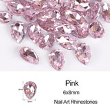 Full Beauty 10pcs Water drop Nail Rhinestones 6x8mm/7x10mm Crystal Glass Stones DIY Manicure Nail Art Decorations CH030