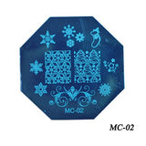 Full Beauty 1PCS Nail Stamp Stainless Steel Christmas Designs Templates 12x6cm Winter Image Nail Art Stamping Plates CH173