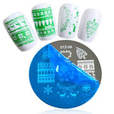 Full Beauty 1PCS Nail Stamp Stainless Steel Christmas Designs Templates 12x6cm Winter Image Nail Art Stamping Plates CH173